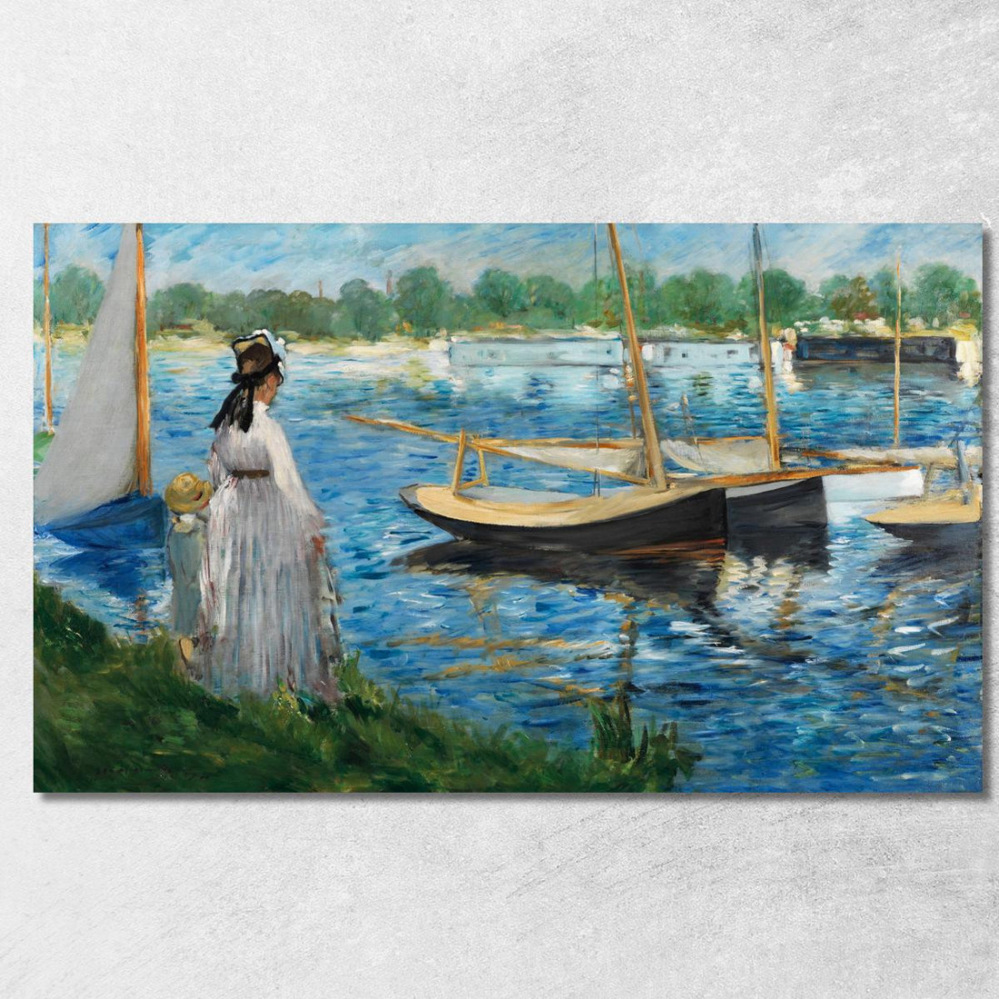 Rive Della Senna Ad Argenteuil Édouard Manet emt9 quadro stampato su tela