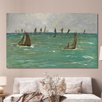 Barche A Berck-Sur-Mer Édouard Manet emt16 quadro stampato su tela