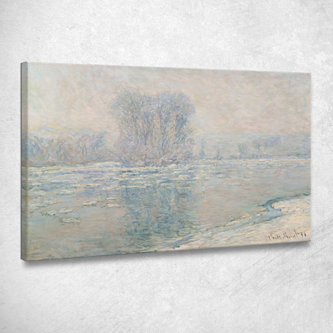 Cubetti Di Ghiaccio Effetto Bianco Claude Monet mnt241 quadro stampato su tela Cubetti Di Ghiaccio Effetto Bianco Claude Monet mnt241 quadro stampato su tela