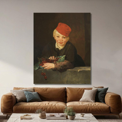Ragazzo Con Ciliegie Édouard Manet emt21 quadro stampato su tela