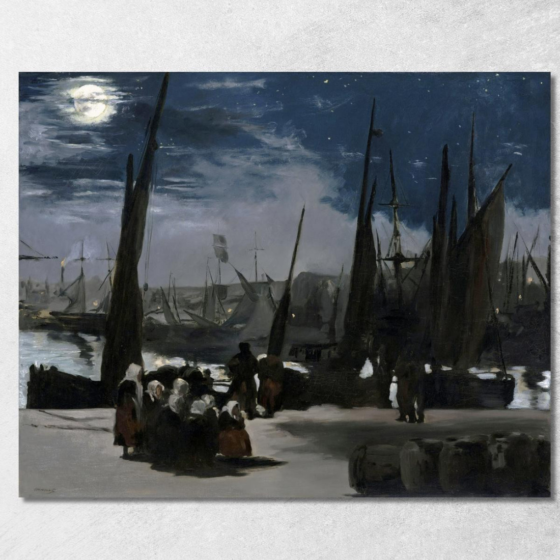 Clair De Lune Sul Porto Di Boulogne Chiaro Di Luna Sul Porto Di Boulogne 1869 Édouard Manet emt24 quadro stampato su tela Clair De Lune Sul Porto Di Boulogne Chiaro Di Luna Sul Porto Di Boulogne 1869 Édouard Manet emt24 quadro stampato su tela