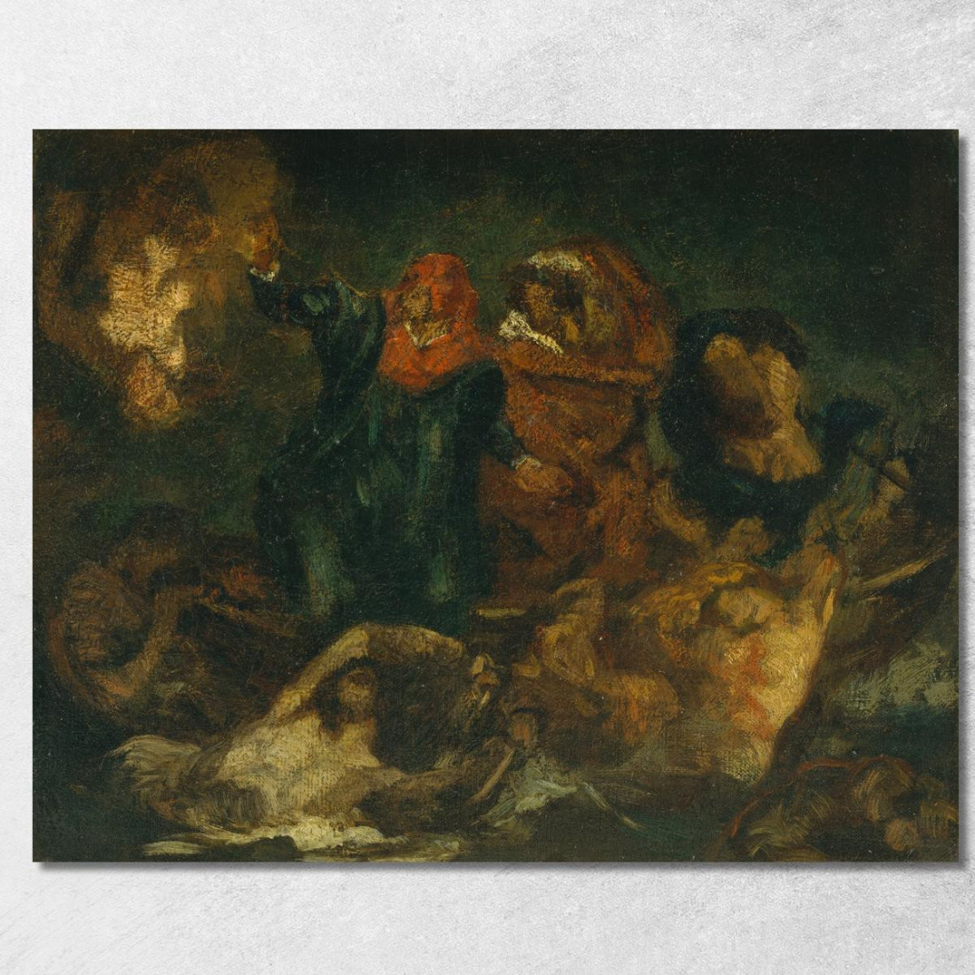 Copia Da Delacroix Corteccia Di Dante Édouard Manet emt27 quadro stampato su tela Copia Da Delacroix Corteccia Di Dante Édouard Manet emt27 quadro stampato su tela