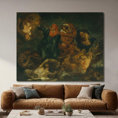 Copia Da Delacroix Corteccia Di Dante Édouard Manet emt27 quadro stampato su tela