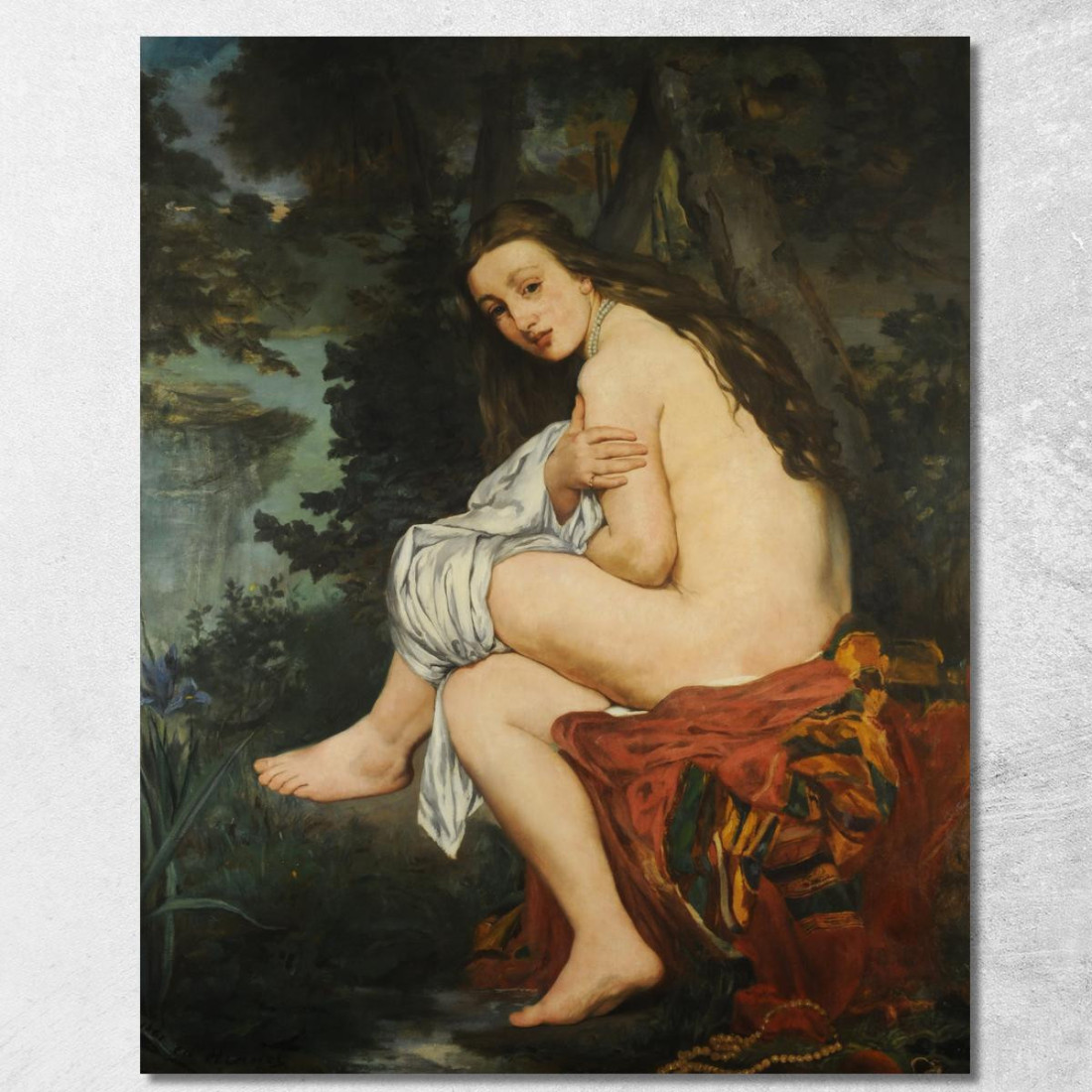 La Ninfa Sorpresa 1861 Édouard Manet emt45 quadro stampato su tela La Ninfa Sorpresa 1861 Édouard Manet emt45 quadro stampato su tela