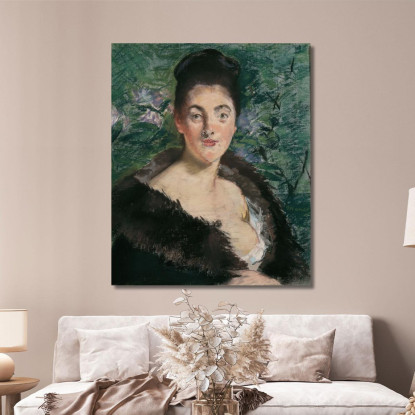 Signora In Pelliccia Édouard Manet emt46 quadro stampato su tela