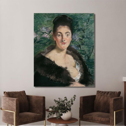 Signora In Pelliccia Édouard Manet emt46 quadro stampato su tela