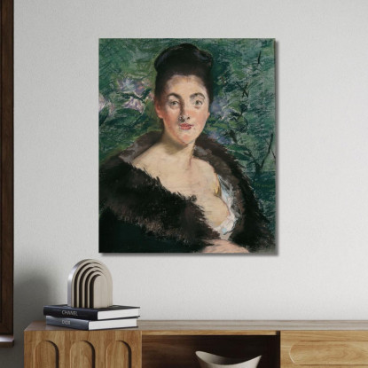 Signora In Pelliccia Édouard Manet emt46 quadro stampato su tela
