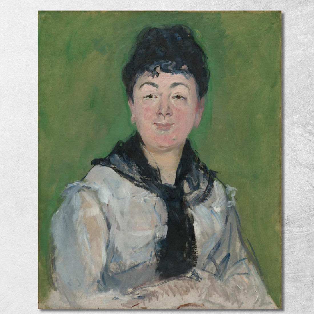 Ritratto Di Donna Con Fichu Nero Édouard Manet emt84 quadro stampato su tela Ritratto Di Donna Con Fichu Nero Édouard Manet emt84 quadro stampato su tela