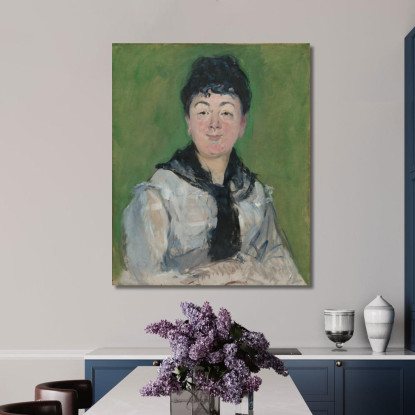 Ritratto Di Donna Con Fichu Nero Édouard Manet emt84 quadro stampato su tela