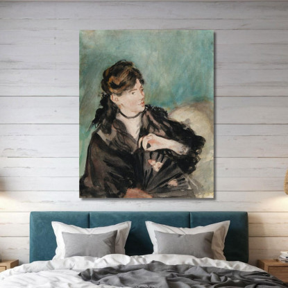 Ritratto Di Berthe Morisot Con Un Ventaglio Édouard Manet emt87 quadro stampato su tela