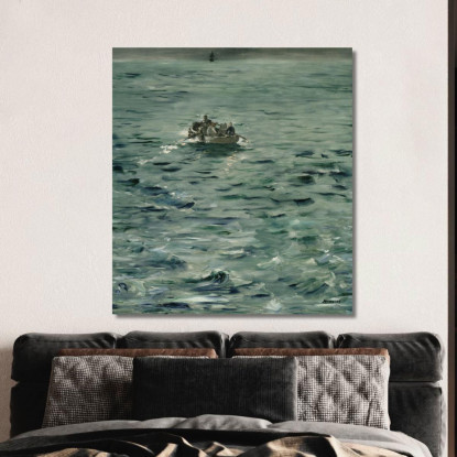 La Fuga Di Rochefort 1881 Édouard Manet emt96 quadro stampato su tela