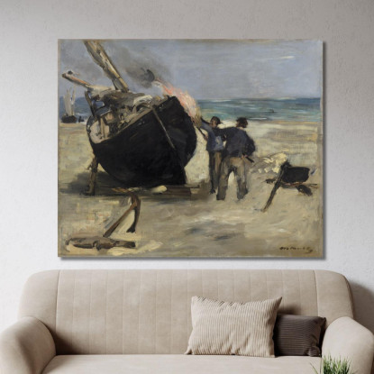 Tarrare La Barca Édouard Manet emt110 quadro stampato su tela
