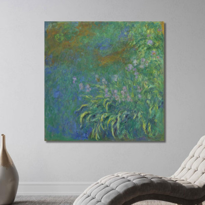 Iris Claude Monet mnt254 quadro stampato su tela