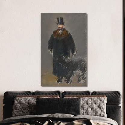 L'Uomo Con Il Cane Édouard Manet emt127 quadro stampato su tela