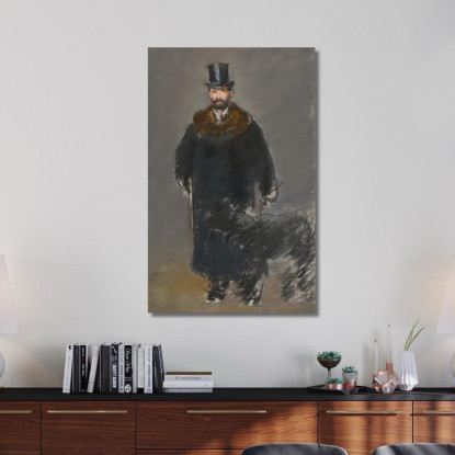 L'Uomo Con Il Cane Édouard Manet emt127 quadro stampato su tela