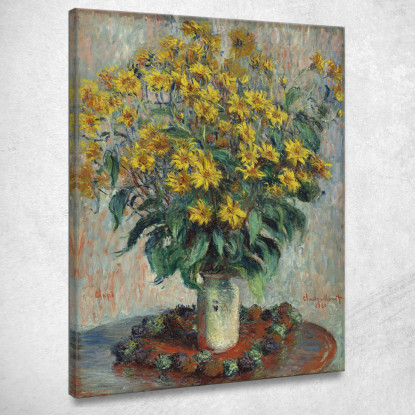 Fiori Di Topinambur Claude Monet mnt255 quadro stampato su tela