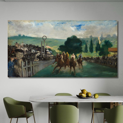 Le Gare Di Longchamp Édouard Manet emt132 quadro stampato su tela