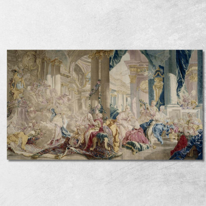 Psyche Led By Zephyr Into The Palace Of Love. Psyche Showing Her Riches To Her Sisters François Boucher canvas print