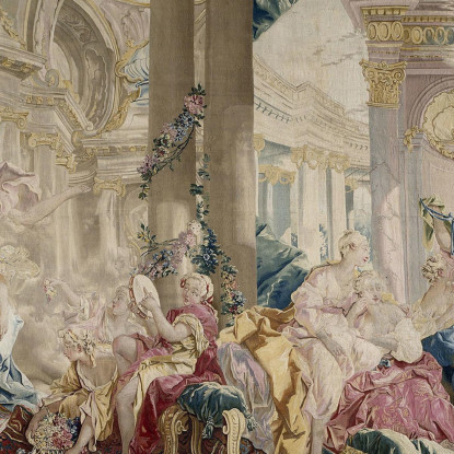 Psyche Led By Zephyr Into The Palace Of Love. Psyche Showing Her Riches To Her Sisters François Boucher canvas print