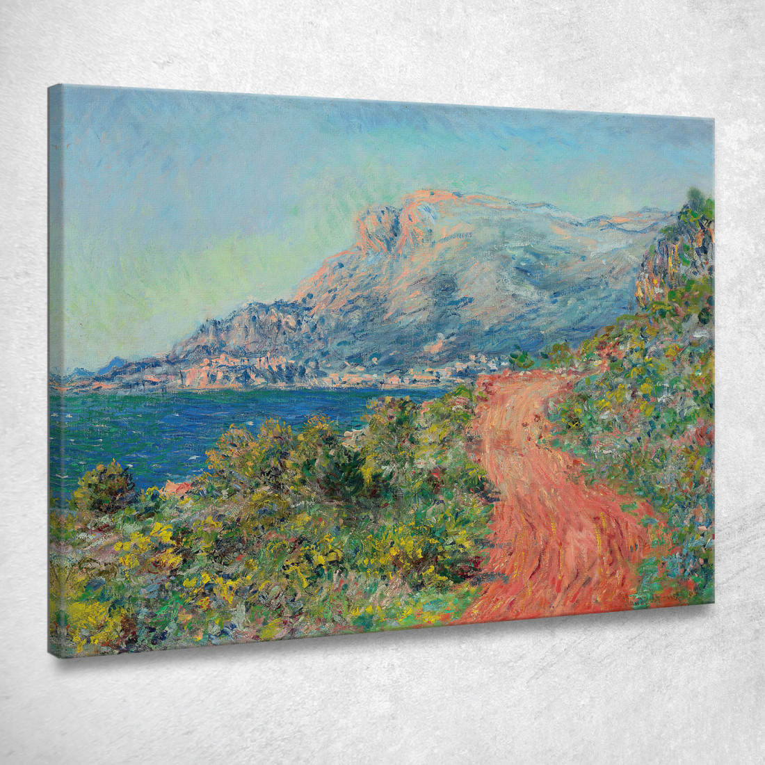 La Strada Rossa Vicino A Mentone Claude Monet mnt260 quadro stampato su tela La Strada Rossa Vicino A Mentone Claude Monet mnt260 quadro stampato su tela