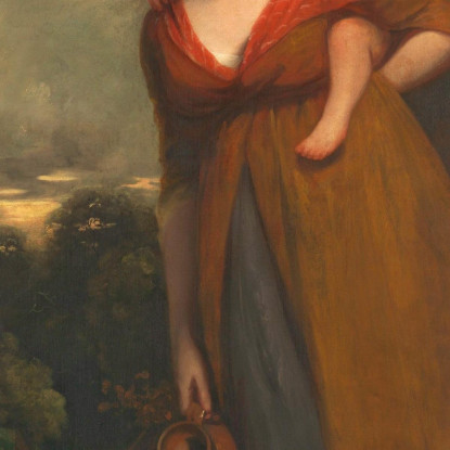 Frau Richard Brinsley Sheridan Hester Jane Ogle Und Ihr Sohn Charles Brinsley Sheridan John Hoppner drucken auf leinwand