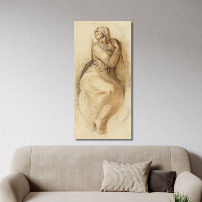 Study Of The Virgin Of The Last Judgment In The Sistine Chapel In Rome, By Michelangelo Léon Bonnat canvas print
