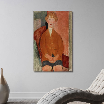 Ragazzo In Pantaloni Corti Amedeo Modigliani amd9 quadro stampato su tela