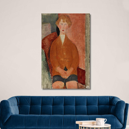 Ragazzo In Pantaloni Corti Amedeo Modigliani amd9 quadro stampato su tela