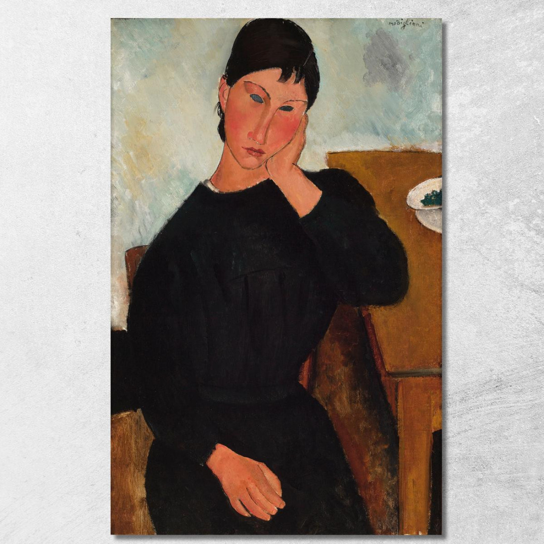 Elvira Riposa A Tavola Amedeo Modigliani amd13 quadro stampato su tela