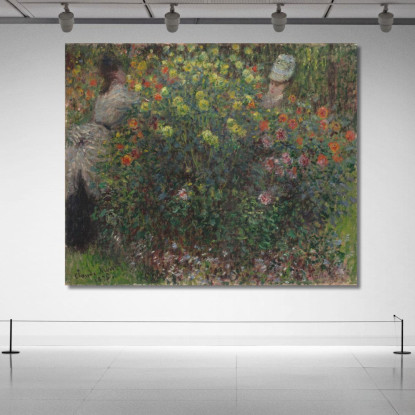 Signore In Fiori Claude Monet mnt264 quadro stampato su tela