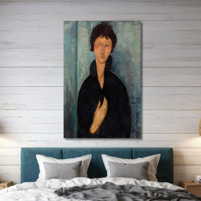 Donna Con Gli Occhi Azzurri Amedeo Modigliani amd14 quadro stampato su tela