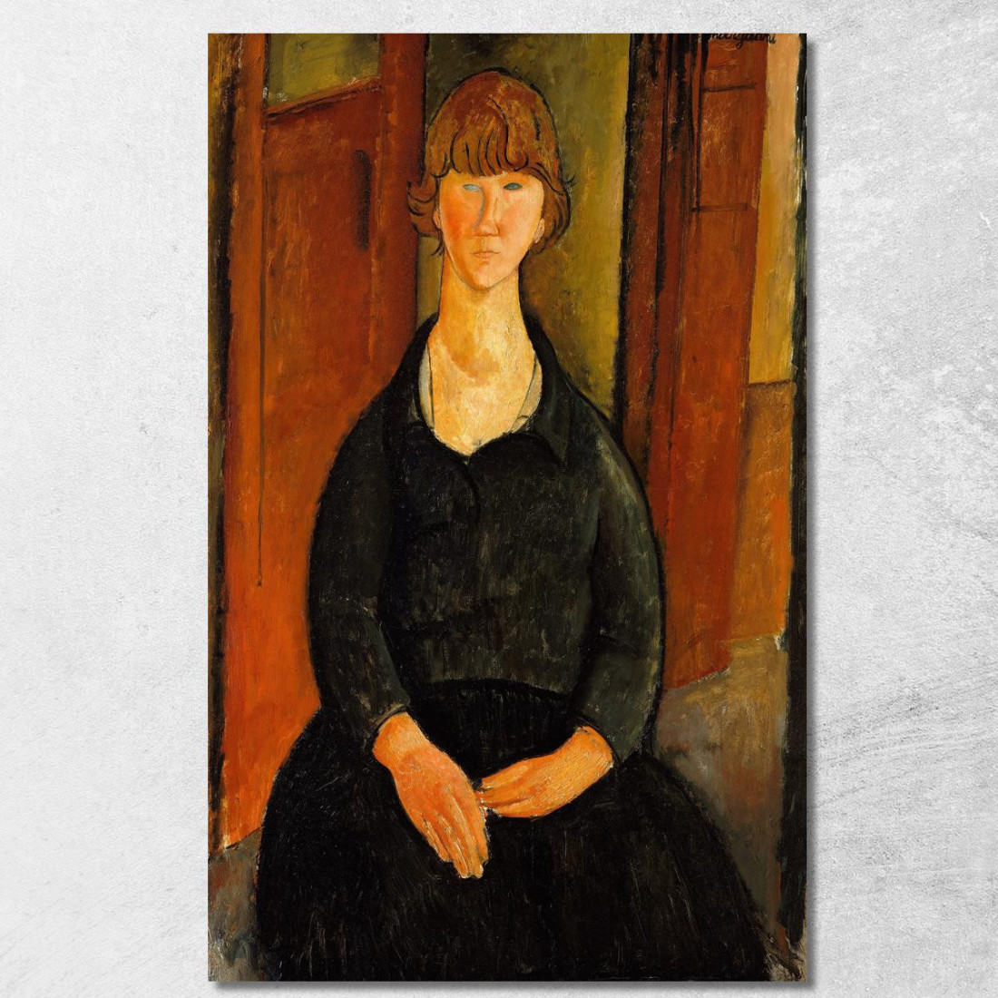 Venditore Di Fiori Amedeo Modigliani amd15 quadro stampato su tela Venditore Di Fiori Amedeo Modigliani amd15 quadro stampato su tela