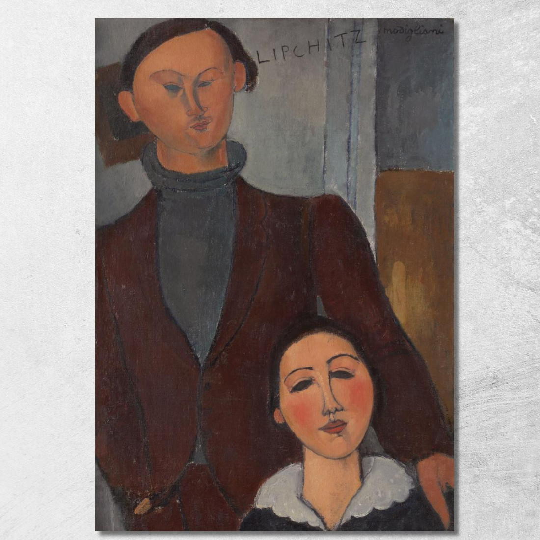 Jacques E Berthe Lipchitz Amedeo Modigliani amd20 quadro stampato su tela