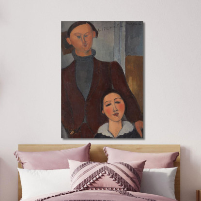 Jacques E Berthe Lipchitz Amedeo Modigliani amd20 quadro stampato su tela