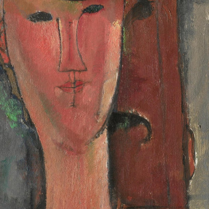 Signora Pompadour Amedeo Modigliani amd37 quadro stampato su tela
