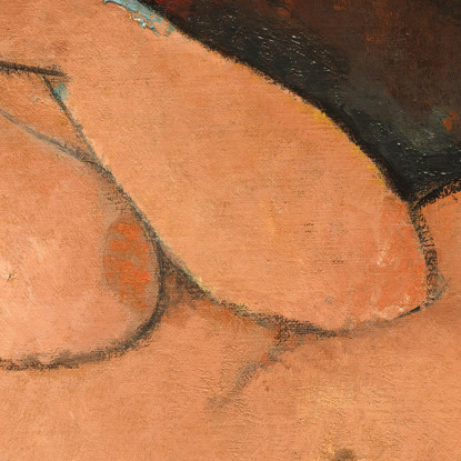 Nudo Su Un Cuscino Blu Amedeo Modigliani amd43 quadro stampato su tela