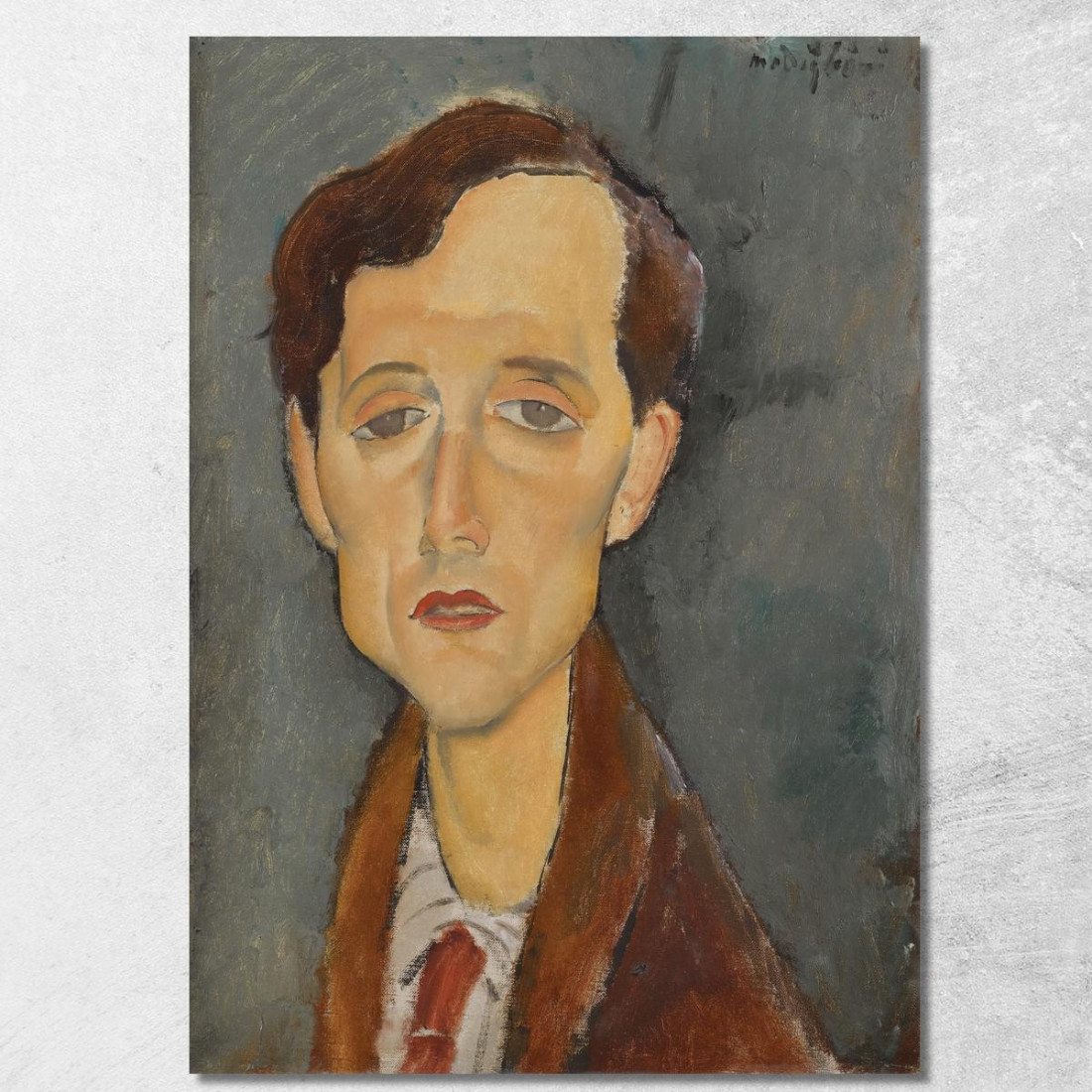 Ritratto Di Frans Hellens Amedeo Modigliani amd53 quadro stampato su tela Ritratto Di Frans Hellens Amedeo Modigliani amd53 quadro stampato su tela