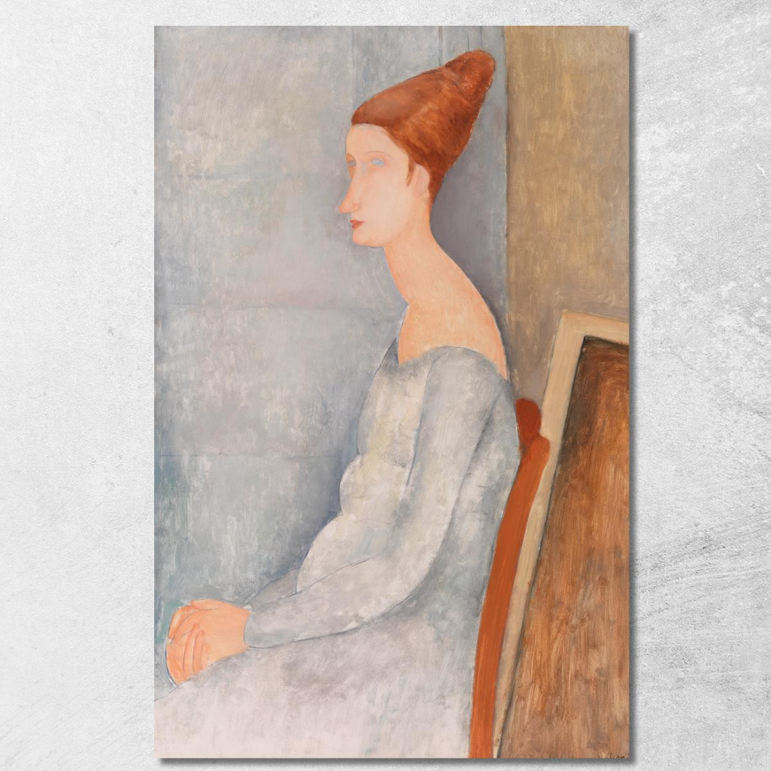 Ritratto Di Jeanne Hébuterne 2 Amedeo Modigliani amd56 quadro stampato su tela Ritratto Di Jeanne Hébuterne 2 Amedeo Modigliani amd56 quadro stampato su tela