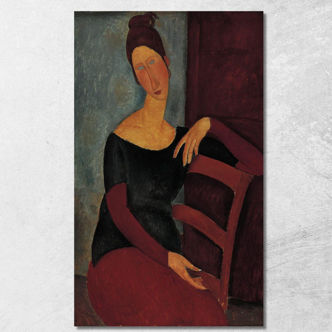 Ritratto Della Moglie Dell'Artista Jeanne Hébuterne Amedeo Modigliani amd65 quadro stampato su tela Ritratto Della Moglie Dell'Artista Jeanne Hébuterne Amedeo Modigliani amd65 quadro stampato su tela