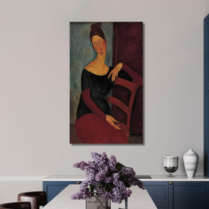 Ritratto Della Moglie Dell'Artista Jeanne Hébuterne Amedeo Modigliani amd65 quadro stampato su tela