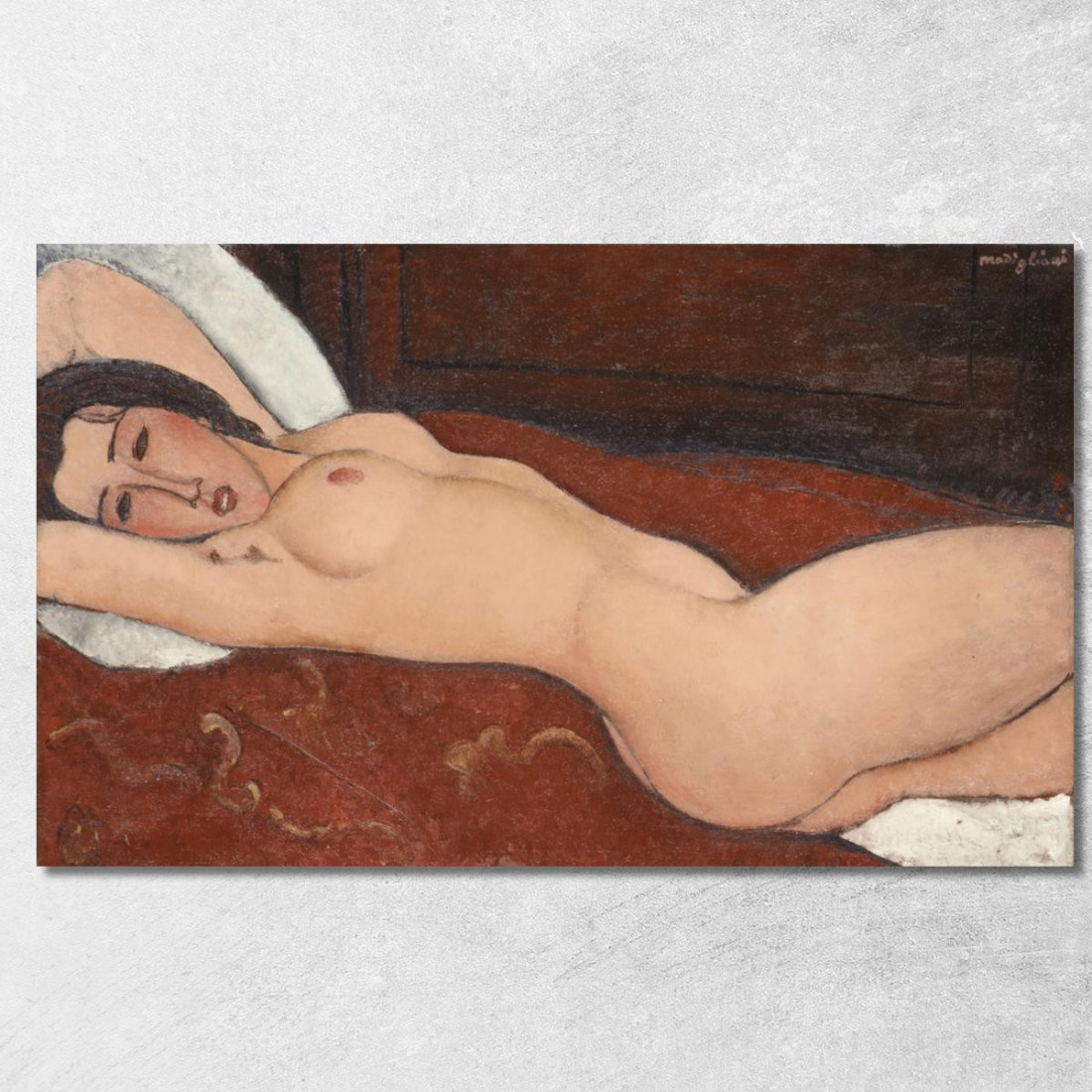 Nudo Sdraiato Amedeo Modigliani amd66 quadro stampato su tela Nudo Sdraiato Amedeo Modigliani amd66 quadro stampato su tela