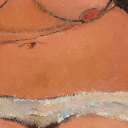 Nudo Seduto Amedeo Modigliani amd68 quadro stampato su tela
