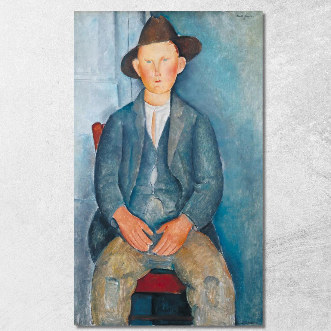 Il Piccolo Contadino Amedeo Modigliani amd72 quadro stampato su tela Il Piccolo Contadino Amedeo Modigliani amd72 quadro stampato su tela