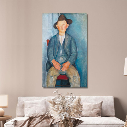 Il Piccolo Contadino Amedeo Modigliani amd72 quadro stampato su tela