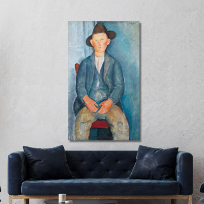 Il Piccolo Contadino Amedeo Modigliani amd72 quadro stampato su tela