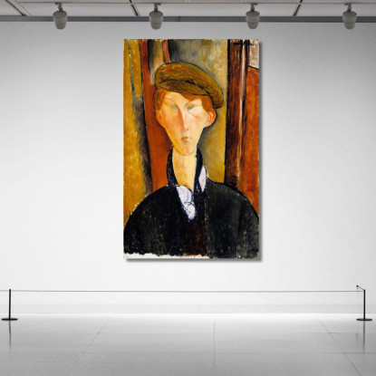 Giovane Con Un Berretto Amedeo Modigliani amd76 quadro stampato su tela