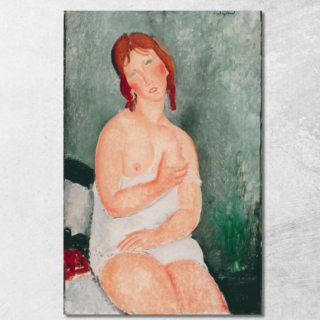 Giovane Donna In Una Camicia Amedeo Modigliani amd77 quadro stampato su tela Giovane Donna In Una Camicia Amedeo Modigliani amd77 quadro stampato su tela