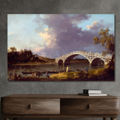 Una Vista Del Ponte Walton Canaletto cnl4 quadro stampato su tela