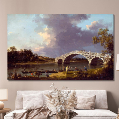 Una Vista Del Ponte Walton Canaletto cnl4 quadro stampato su tela