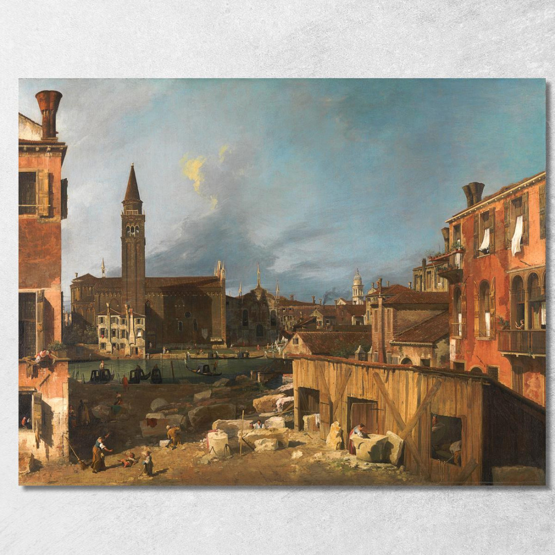Il Cortile Dello Scalpellino Canaletto cnl14 quadro stampato su tela Il Cortile Dello Scalpellino Canaletto cnl14 quadro stampato su tela